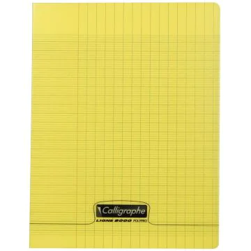 Photo Cahier Séyès 140 pages - 170 x 220 mm - Jaune CALLIGRAPHE Polypro