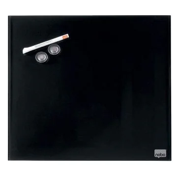 Photo Tableau magnétique en verre Diamond - 450 x 450 mm - Noir : NOBO 1903951