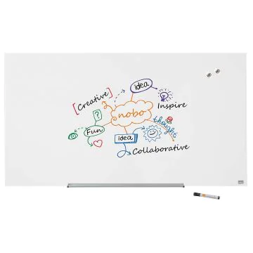 Photo Tableau magnétique en verre - Blanc - 1260 x 711 mm : NOBO Diamond 1905177