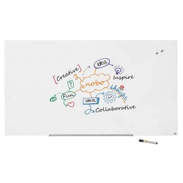 Photo Tableau magnétique en verre - Blanc - 1883 x 1053 mm : NOBO Diamond 1905178