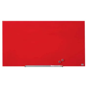 Photo Tableau magnétique en verre - Rouge - 933 x 559 mm : NOBO Diamond 1905184