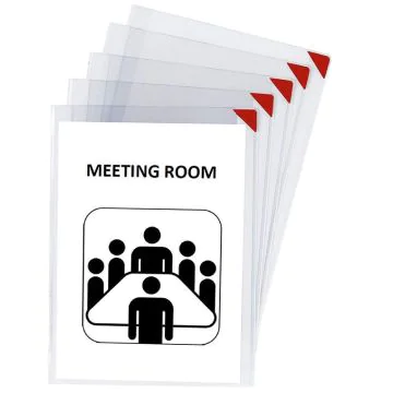 Photo Cadre d'affichage magnétique - A4 - Rouge TARIFOLD Kang Easy clic Lot de 5