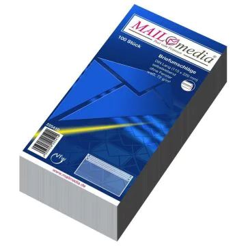 Photo Enveloppes autocollantes sans fenêtre - 110 x 220 mm - 72 g : MAIL MEDIA Paquet de 100 (22541/0)