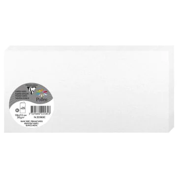 Photo POLLEN : Carte double de papier - Format DL - Blanc irisé 22585C