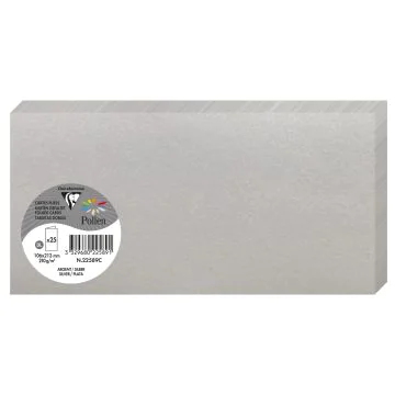 Photo POLLEN : Carte double de papier - Format DL - Argent 22589C