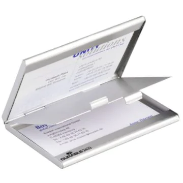 Photo Étui double pour cartes de visite - Aluminium DURABLE Business Card Box Duo