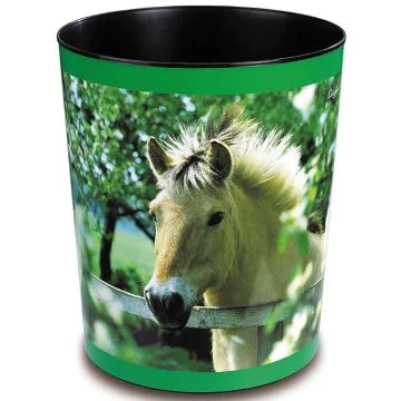 Photo 26657 LAUFER : Corbeille à papier - Cheval (Fournitures)