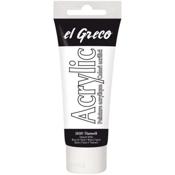 Peinture acrylique EL Greco - 75 ml - Blanc titane KREUL tube