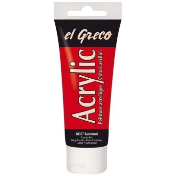 Peinture acrylique EL Greco - 75 ml - Rouge carmin KREUL tube