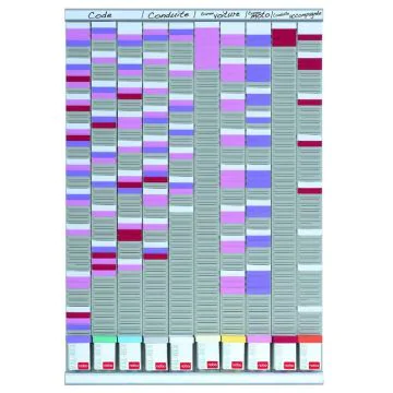 Photo Tableau mural pour fiches en T - 10 colonnes : NOBO 2901000