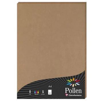 Photo POLLEN Feuille de couleur Papier Kraft 210 x 297 mm A4 Modèle