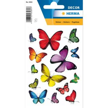 Photo HERMA : Lot de 42 stickers en papier - Diversité papillons - 3084