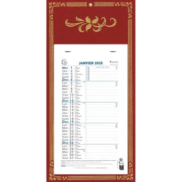 Calendrier mensuel 2025 mural - 16 x 33 cm EXACOMPTA Skytos