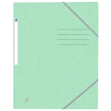 Photo Chemise à élastiques A4 - 3 rabats - Vert Pastel OXFORD Top File+