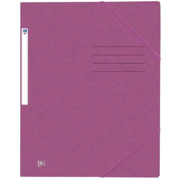 Photo Chemise à élastiques A4 - 3 rabats - Violet OXFORD Top File+