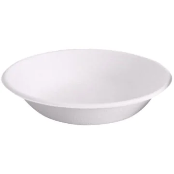 Photo Assiette creuse jetable en canne à sucre - 460 ml NATURE STAR