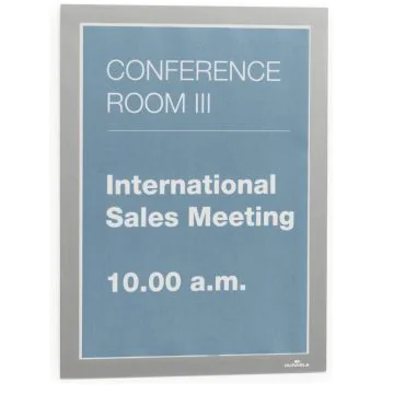 Photo Cadre d'affichage magnétique auto-adhésif - A4 - Argent : DURABLE Lot de 2 - 4872-23