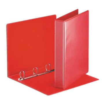 Photo Classeur personnalisable avec 2 Pochettes - Rouge - 4 anneaux de 30 mm : ESSELTE