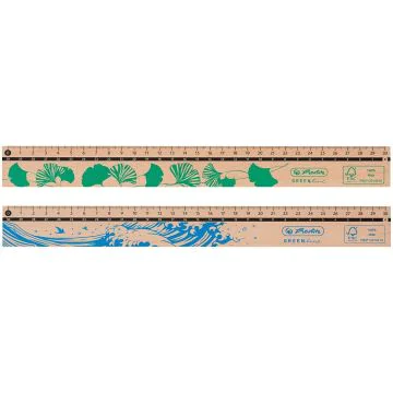 Photo Règle plate en bois - 300 mm HERLITZ GREENline