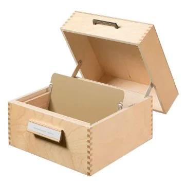 Photo Boite pour fiches en bois - Format A5 - 900 fiches : HAN 505