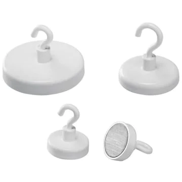 Photo Aimant à crochet - 36 mm - Blanc : MAGNETOPLAN 52636