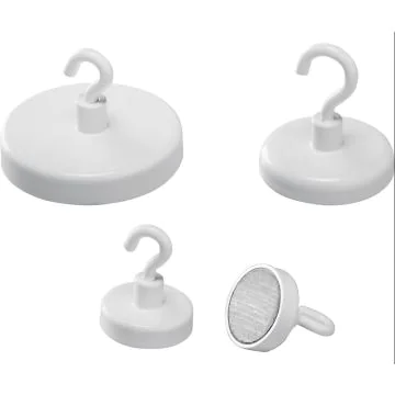 Photo Aimant à crochet - 47 mm - Blanc : MAGNETOPLAN 52647