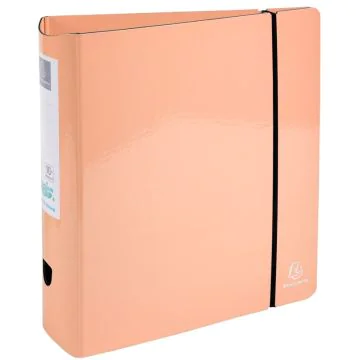 Photo Classeur à levier pour A4 - Dos Rond 80 mm - Corail EXACOMPTA Aquarel 