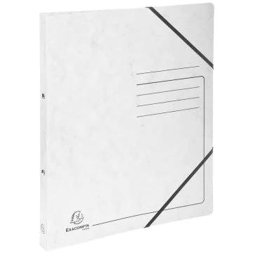 Photo Classeur 2 anneaux - Carte imprimée - Dos 20 mm - Blanc EXACOMPTA