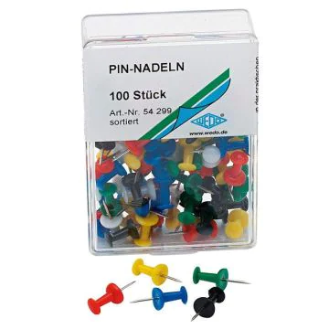 Photo Boite de 100 punaises - Assortiment : WEDO image