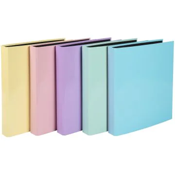 Photo Classeur rigide à 2 anneaux en D - Dos 40 mm - Assortiment EXACOMPTA Aquarel Image