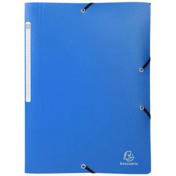 Photo Chemise à élastiques 3 rabats en PP - Bleu EXACOMPTA Opak Image