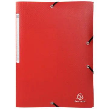 Photo Chemise à élastiques 3 rabats en PP - Rouge EXACOMPTA Opak Image