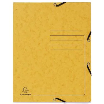 Photo Chemise imprimée à élastiques - 3 rabats - Jaune EXACOMPTA