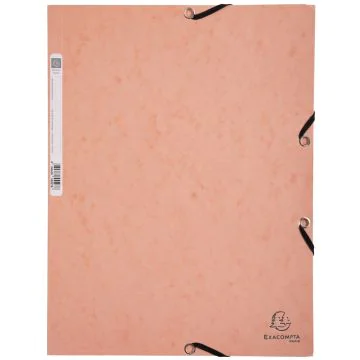 Photo Chemise à élastiques 3 rabats Carte lustrée 400g - Corail EXACOMPTA Image