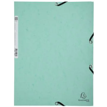 Photo Chemise à élastiques 3 rabats Carte lustrée 400g - Vert Pastel EXACOMPTA Image