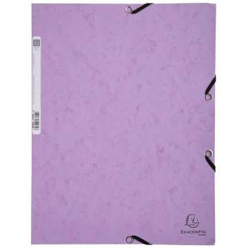 Photo Chemise à élastiques 3 rabats Carte lustrée 400g - Mauve EXACOMPTA Image