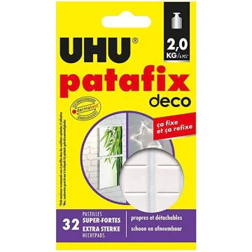 Photo UHU : Pastilles adhésives - Patafix Homedeco blanc pate