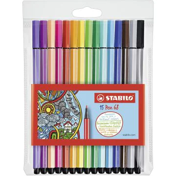 Photo STABILO : Lot de 20 stylos-feutres - Pen 68 6820/PL