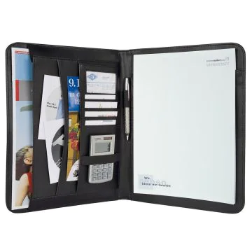 Photo Conférencier A4 en simili-cuir  WEDO Elégance 58 5401 ouvert