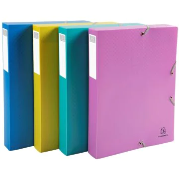 Photo Boîte de classement en PP - Dos 40 mm - Assortiment EXACOMPTA Forever Young
