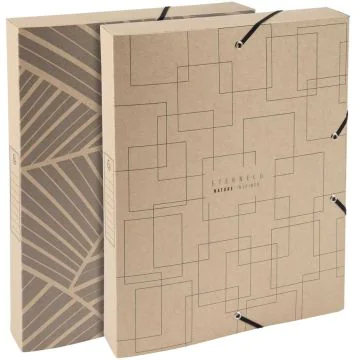 Photo Boîte de classement à élastiques et 3 rabats - Dos 60 mm EXACOMPTA Eterneco Image