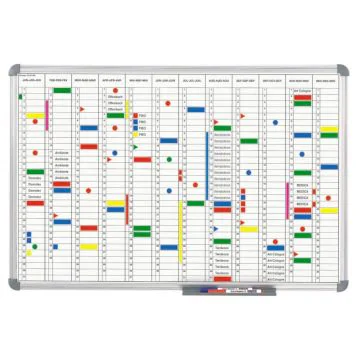 Photo Tableau pour planning annuel perpétuel - 900 x 600 mm MAUL