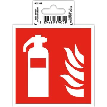 Photo Panneau adhésif - Extincteur - 100 mm - Rouge EXACOMPTA