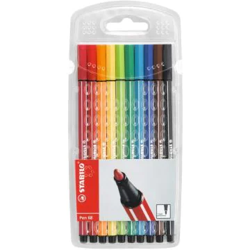 Photo STABILO : Lot de 10 stylos-feutres - Pen - 68 6810/PL Assortiment