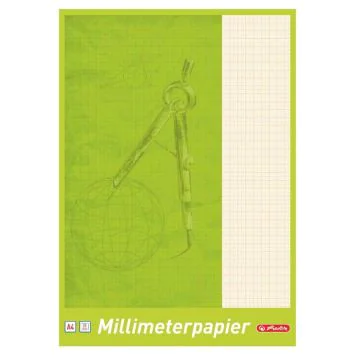 Photo Bloc de 25 feuilles de papier millimétré - 210 x 297 mm : HERLITZ 690404 