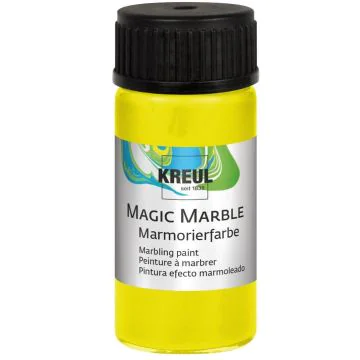 Photo Peinture à marbrer Magic Marble - 20 ml - Jaune néon KREUL