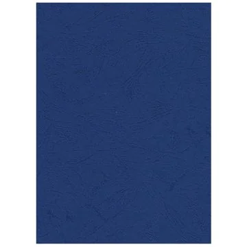 Photo Plat de couverture pour reliure A4 - Carton Grain Cuir - Bleu foncé PAVO 8005253