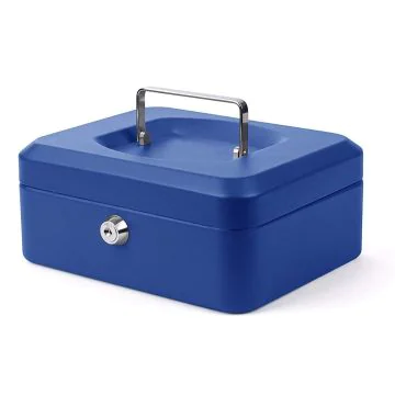 Photo Caisse à monnaie - Bleu - 200 x 160 x 90 mm PAVO 8011759