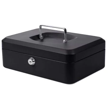 Photo Caisse à monnaie - Noir - 250 x 180 x 90 mm : PAVO 8011841
