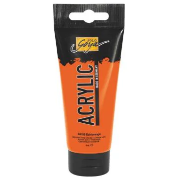 Photo Peinture acrylique Orange pur Tube de 100 ml : KREUL Solo Goya Acrylic 84106